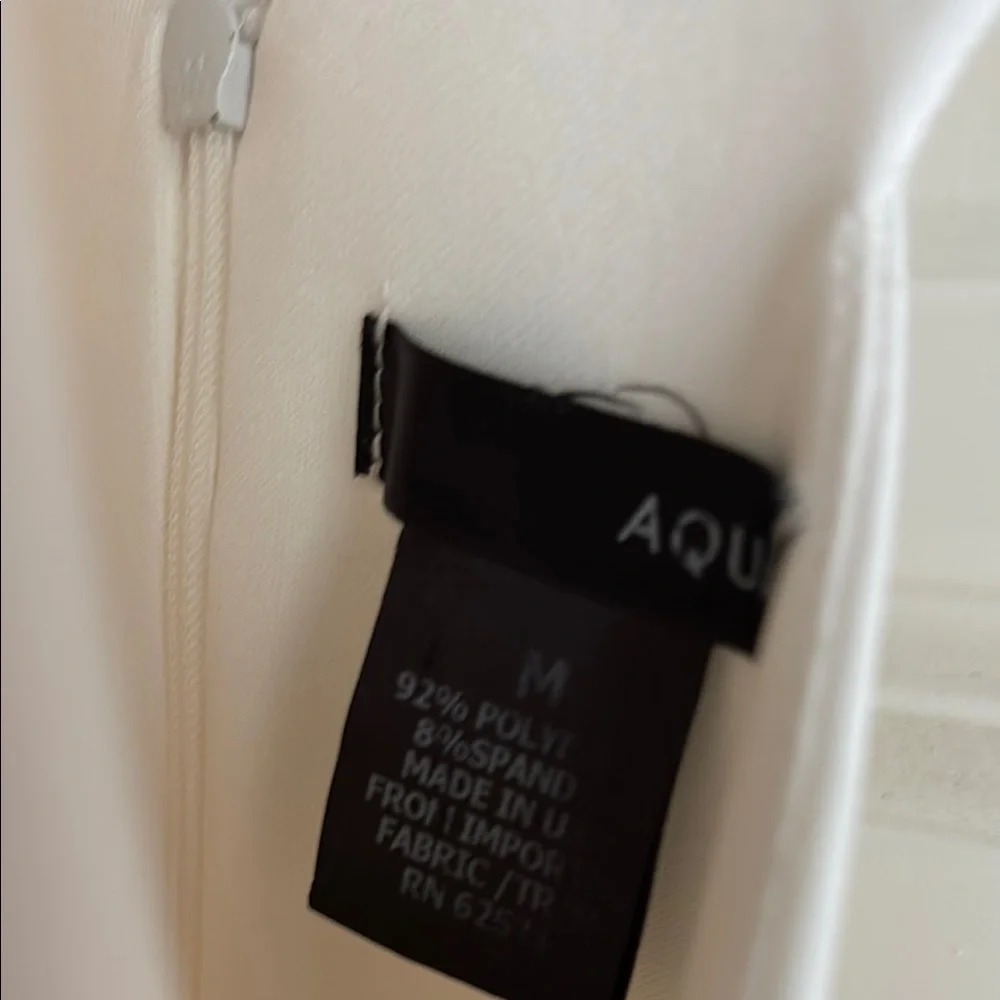 White Sleeveless Dress - Bloomingdales Aqua Size Medium - Graduation, Ceremonies - Picture 3 of 3